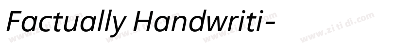 Factually Handwriti字体转换